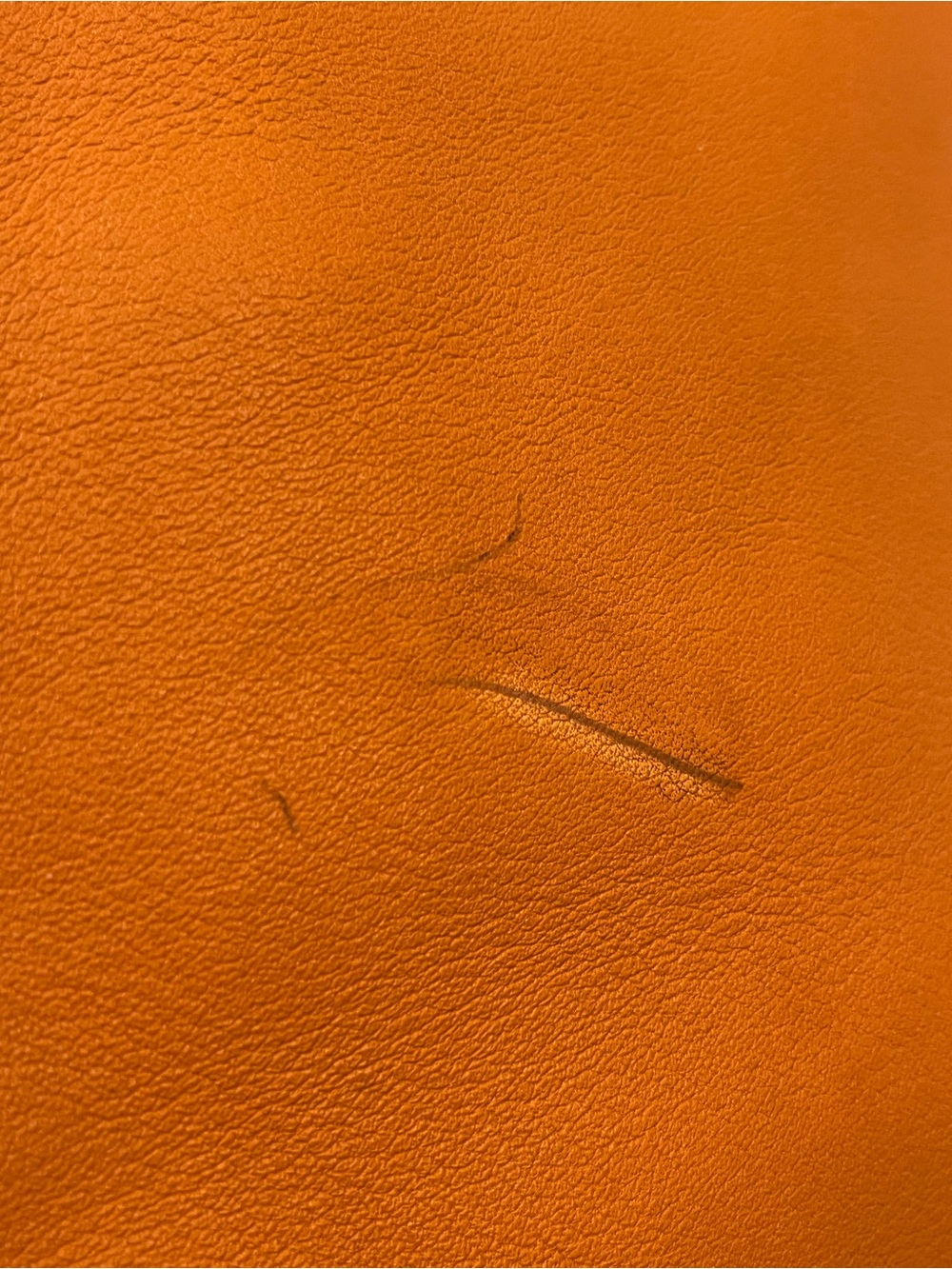 MCM Leather Orange Tote Bag (pen mark on leather) - Picture 7 of 10